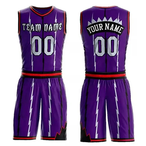 Ensemble d'uniformes de basket-ball en maille de sublimation brodés personnalisés unisexe maillot et short de taille plus respirants à séchage rapide - Product Image 5