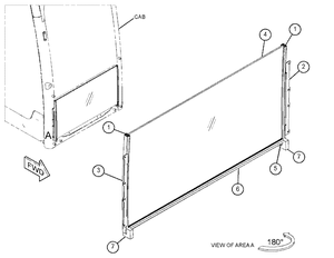 Cristal frontal para excavadora <span class=keywords><strong>Hyundai</strong></span> R80 R210 R220 R290 R300 Lc, cristal templado para puerta y ventana de cabina - Product Image 3