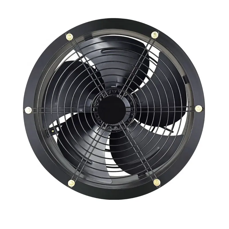 External rotor Long tube metal duct fan 300mm axial exhaust fan for room ventilation