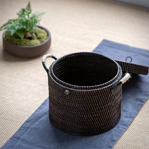 Boîte de rangement ronde en rotin, boîte de rangement artisanale, écologique, naturelle, décoration intérieure et extérieure, vente en gros du Vietnam - Product Image 4