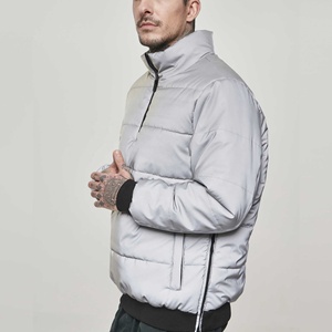 Veste coupe-vent pull réfléchissant siilver homme personnalisé de haute qualité avec fermeture à glissière avant 1/4 - Product Image 3