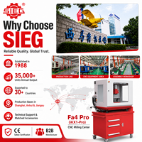 Centre d'usinage CNC 3 axes SIEG Fa4 Pro IKX1-Pro avec outil ATC, broche ISO20, haute précision, boîtier transparent, pour l'éducation