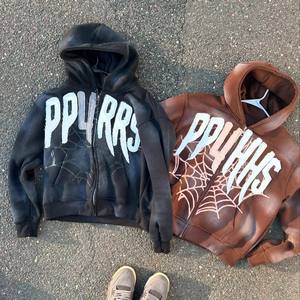 Venta al por mayor 100% algodón Unisex Premium Drop Shoulder Hoodie logotipo personalizado Color diseño Vintage aspecto desgastado sudaderas con capucha de invierno - Product Image 1