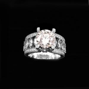 แหวนเพชรโมอิส3.87โซลิแทร์925เงินแท้ CT D-Color แหวนหมั้นพร้อมแผ่นชุบทอง18K สำหรับผู้หญิง - Product Image 4