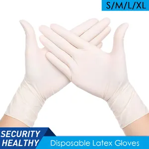 Guantes de látex desechables, no estériles, cómodos, para limpiar, de fábrica, OEM