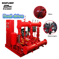 Pompa Kebakaran Tekanan Tinggi Horizontal Satu Tahap Sentrifugal Hisap Ujung Vertikal 20hp 4-inci 120m3/jam Efisiensi Tinggi yang Dikustomisasi