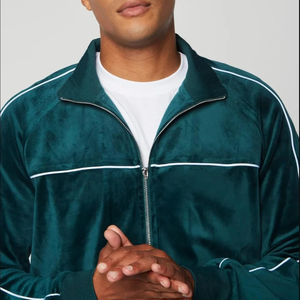 Logo personnalisé de conception professionnelle grande taille poids lourd avec bandes velours survêtements pour hommes OEM ODM vêtements d'hiver style unique - Product Image 2