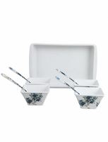 Ensemble de plats de service carrés de qualité supérieure, 9 pièces, pour un usage domestique, ensemble de service léger à bas prix par le fournisseur