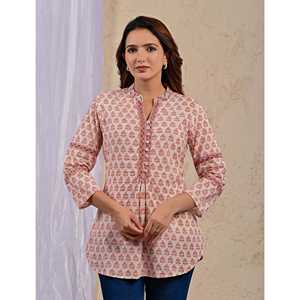 Blusa Elegante Blanca de Algodón Butti para Mujer con Estampado Floral, Logotipo Bordado, Botones Frontales y Decoración de Encaje - Disponible en Talla XL - Product Image 1