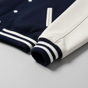 Chaqueta Universitaria Unisex Vintage Personalizada con Cuerpo de Lana, Mangas de Satén, Cierre de Cremallera, Diseño Invernal Transpirable y Resistente al Viento Ecológico - Product Image 3