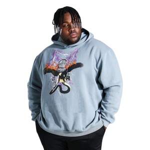 Pull-over à capuche en coton 100% épais personnalisé pour hommes, séchage rapide, respirant, surdimensionné, polaire d'hiver, sérigraphié. - Product Image 1