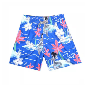 High Quality 100% Cotton Custom Boardshorts 4 Way Stretch Windproof Drawstring Closure Swim <b>Men's</b> <b>Shorts</b> for Sublimation - Product Image 2