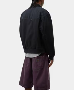 Veste de travail décontractée d'automne, gris, simili cuir, fermeture éclair, manches courtes, boutonnée, respirante, vêtements en cuir pour hommes - Product Image 6