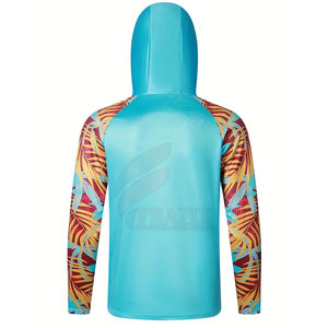Concevez votre propre logo personnalisé Sweats à capuche de pêche par sublimation 100% Polyester Sweats à capuche de pêche légers - Product Image 2