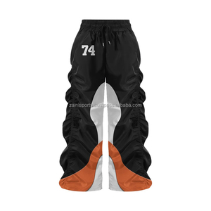 Custom Manufacturer Trouser Streetwear Baggy Oversized Man Windbreaker Pants <b>Nylon</b> Best Material Windbreaker washed men's pants - Product Image 1