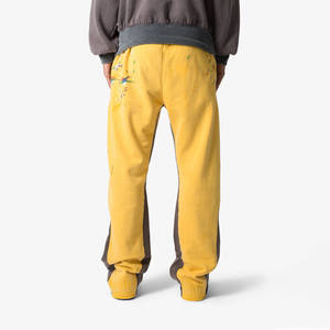 Top Custom Men's Flared <b>Jogger</b> Track Pants Casual <b>Baggy</b> Sweat Trouser Elastic Waistband Stacked Sweatpants for Men's - Product Image 3