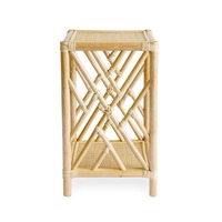 Table console carrée en rotin de nouvelle conception pour le bureau à domicile et l'extérieur durable et élégant-pour la décoration de la chambre et le vase à fleurs