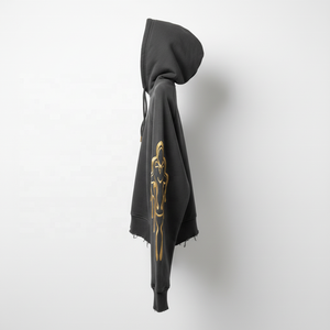 เสื้อฮู้ดดี้ผู้ชายแบบครอป Velour Reverie รุ่นพรีเมียม งานปักคุณภาพสูง ผ้าฝ้าย 100% สไตล์สตรีทแวร์ ดีไซน์เนอร์ แฟชั่นแนวเมือง - Product Image 3