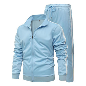 Chándal de dos piezas para hombre con logotipo personalizado, ropa deportiva, chándal informal para hombre, 100% algodón - Product Image 1
