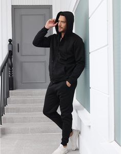 Chándal de moda para hombre, traje de entrenamiento ajustado, ropa de gimnasio personalizada, ropa deportiva, conjunto de dos piezas para entrenamiento, jogging y uso diario - Product Image 1