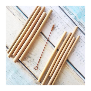 Reusable Handmade Bamboo Smoothie Straws with Washable <b>Pouch</b> - Sustainable Choice for Daily Use /Hot Selling Bamboo Straws - Product Image 5