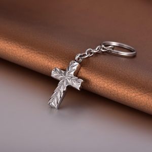<b>Cross</b> Prayer Memorial Keychain Cremation Jewelry Urn Necklace for Human Ashes <b>Chain</b> Suitable for Women <b>Men</b> Custom Size - Product Image 3