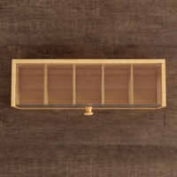 Boîte à thé en bambou avec verre transparent, boîte de rangement artisanale, écologique, naturelle, décoration intérieure et extérieure, vente en gros du Vietnam