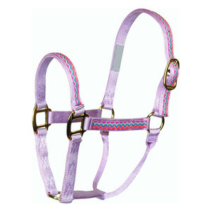 Superposition de tissage de lavande de licou de cheval en nylon de haute qualité réglable Durable pour 800-1100 Lbs Premium utilisation quotidienne taille moyenne - Product Image 1