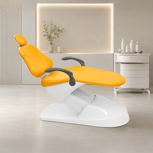 Sillón Eléctrico de Lujo para Salón de Belleza, Cama de Masaje Facial de Cuero Naranja, Silla para Tratamientos de Spa - Product Image 1