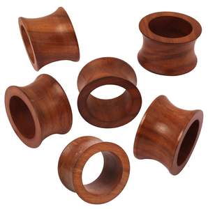 Ronds de serviette en bois massif de haute qualité Design moderne Respectueux de l'environnement et durable Stocké Meilleur exportateur en Inde pour les mariages - Product Image 5