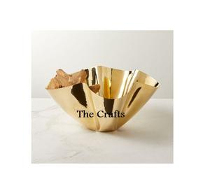 Dernier modèle Bol décoratif couleur or en aluminium Bol de service exclusif pour snacks de qualité à vendre - Product Image 4
