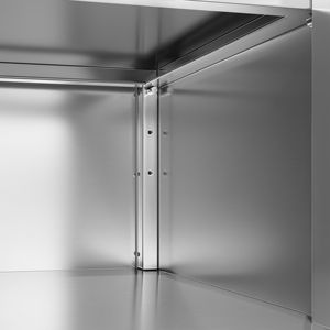 Armoire de sol en acier inoxydable PREMIUM - 600x700mm - avec portes à charnières - incl. Planche à découper blanche - Product Image 5