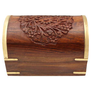 Boîte à bijoux en bois décorative de finition noyer, design personnalisé, bracelet, porte-clés, boîte de rangement pour bibelots aux prix les plus bas - Product Image 1