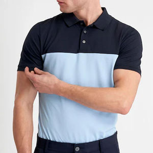 Polos de golf décontractés pour hommes personnalisés, unis, à manches courtes, en tissu tricoté en polyester avec logo, polos de golf pour hommes - Product Image 5