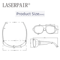 Gafas de Seguridad Láser Alexandrita y Diodo CE EN207 OD7+ 755nm 808nm 980nm 1064nm, Gafas Protectoras Médicas para Clínica de Belleza