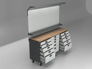 Factory Direct Modular Heavy Duty Tool Workbench Cabinet for Garage <b>Workshop</b> <b>Storage</b> Rolling Tool Cabinet Workbench for Garage - Product Image 4