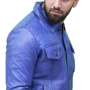 Venta al por mayor personalizada estilo Varsity chaqueta de cuero genuino para los hombres XL tamaño de alta calidad abrigo de invierno hecho en Pakistán de moda - Product Image 5