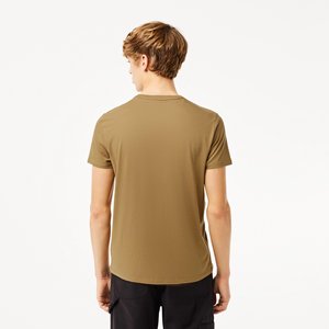 Camiseta de Manga Corta con Cuello en V para Hombre, Color Sólido, Corte Ajustado, Informal, 100% Algodón Jersey, Tejido Liso Teñido, Secado Rápido, Transpirable - Product Image 2