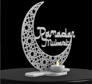 Centro de mesa temático de Ramadán de Metal para decoración del hogar árabe con luna creciente, perfecto para cenas de temporada e interiores familiares elegantes - Product Image 2