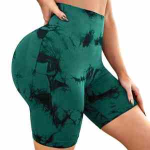 2025 Women's Seamless <b>Tie</b> <b>Dye</b> Gym Shorts High Waist Scrunch Butt Workout <b>Leggings</b> with Camo Design New Yoga <b>Leggings</b> - Product Image 1