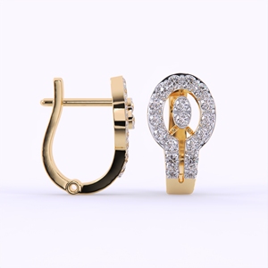 Boucles d'oreilles en diamant boucle opulente or femmes rondes synthétiques (cultivées en laboratoire) diamants Aurelia IN;7903232 2.289-2.747 ERF-3178 SGL - Product Image 4