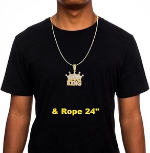 สร้อยคอโซ่จี้เพชรสีเงินรูปอาณาจักรอันหรูหราสำหรับผู้ชายของขวัญเครื่องประดับแนวฮิปฮอปสุดเท่สำหรับผู้ชาย - Product Image 6