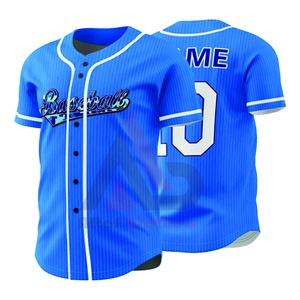 Uniformes de Béisbol Personalizados al por Mayor, Unisex, Color Sólido, Sublimados, Transpirables, para Adultos, Tallas Grandes, OEM 100% - Product Image 5