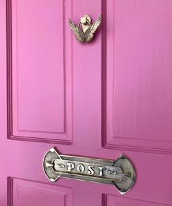 Heurtoir de porte fini argent design aile parfait pour bureau à domicile hôtel porte d'entrée porte de jardin et accent décoratif de l'Inde - Product Image 5