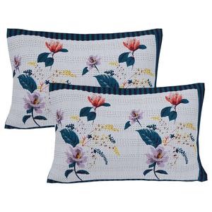 Blue Majestic <b>Floral</b> Print 240 TC Cotton Double <b>Bed</b> <b>Sheet</b> Set with 2 Pillow Covers 3-Piece Home Use (SHKV1016) - Product Image 1