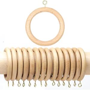Luxury Wooden <b>Curtain</b> Ring Durable Natural Round Smooth Wood <b>Curtain</b> Ring For <b>Drapes</b> <b>Curtains</b> And Stylish Home Decoration - Product Image 3