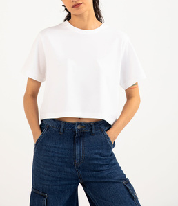 Camiseta de Algodón Personalizada de Alta Calidad para Mujer 2026 |   100% Algodón, Verano, Transpirable, Manga Corta, Corte Regular - Product Image 6