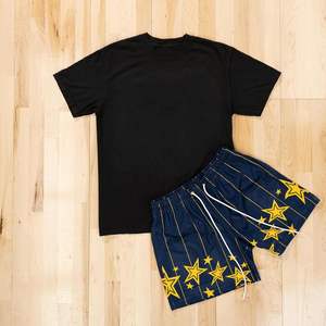 Pantalones cortos deportivos de malla de verano de nuevo diseño para hombre, pantalones cortos de lona informales con estampado de hip hop transpirable de secado rápido de Pakistán - Product Image 5