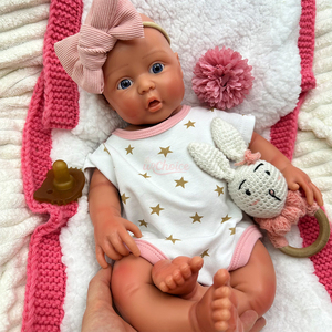 Muñeca Bebé <span class=keywords><strong>Reborn</strong></span> de Silicona Realista de 17 Pulgadas, Cuerpo Completo, Recién Nacido, Anatómicamente Correcta, Regalo para Niñas, Muñeca Bebé <span class=keywords><strong>Reborn</strong></span> - Product Image 1