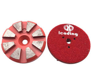 Outil diamanté <span class=keywords><strong>à</strong></span> fixation par vis M6 en métal de 76 mm (3 pouces) avec 8 segments biseautés pour le meulage des sols en <span class=keywords><strong>béton</strong></span> - Product Image 6